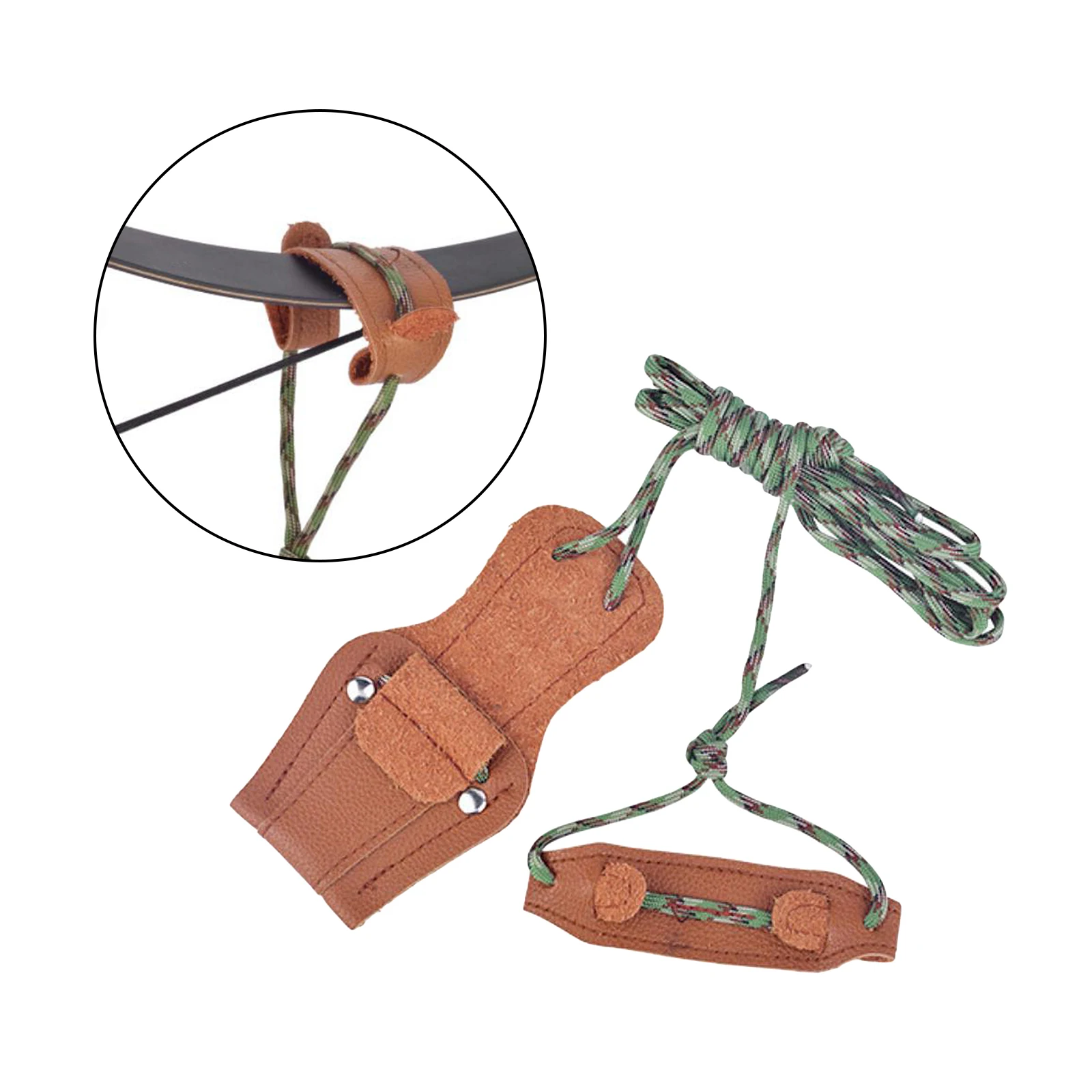 

Archery Bow Stringer Install Tool Rope for Recurve Longbow Hunting Brown 153.5 cm Bow String Accessories