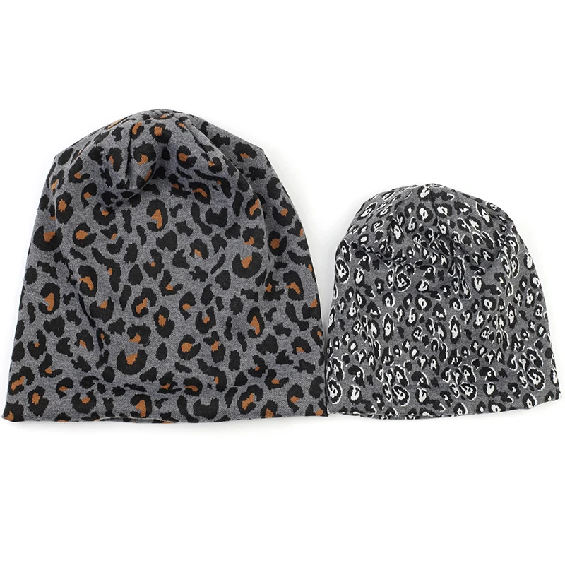 

Fashion Cotton Leopard Print Beanie Hat Baggy Casual Skull Caps For Kids Boys Girls Soft Warm Beanies Cute Children Bonnets