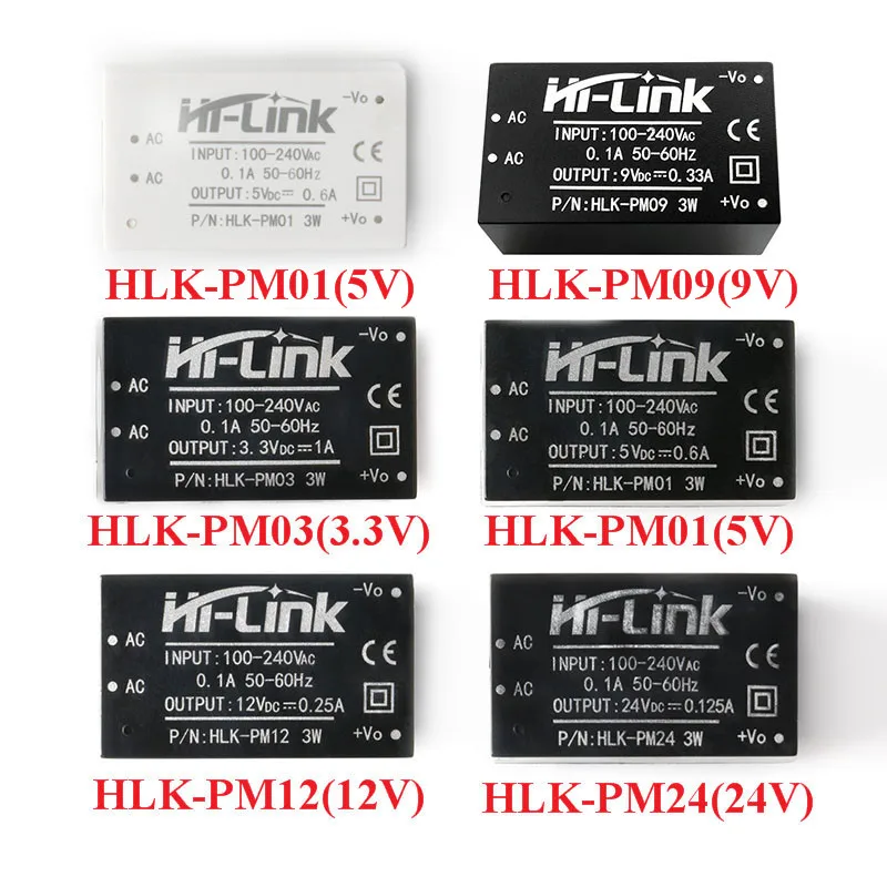 HLK-PM01 HLK-PM03 HLK-PM09 HLK-PM12 HLK-PM24 AC-DC 220 В до 3,3 В/5 В/9 В/12 В/24 В переменного тока постоянного тока мини понижающий блок питания