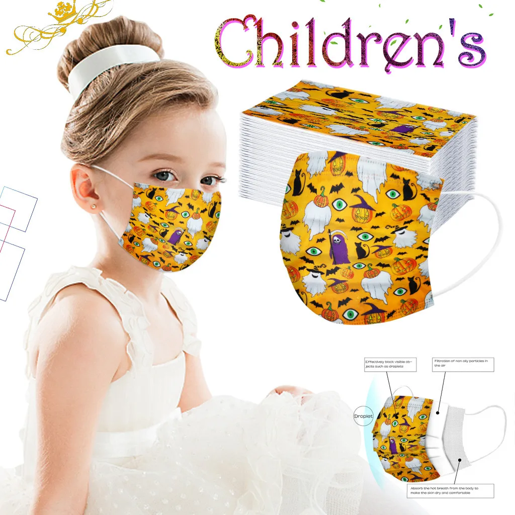 100 шт. одноразовые дышащие защитные маски для детей 3 слоя| |