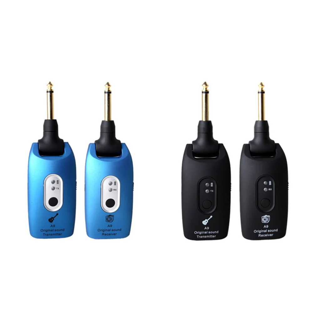 

2.4GHz Wireless Guitar Receiver USB Rechargeable Professional Transmitter Transmitting System for Electric Guitar (Blue)
