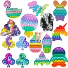 Забавная игрушка-антистресс для детей и взрослых, радужные пузырьки животных, сенсорные игрушки-антистресс, забавная интерактивная игра