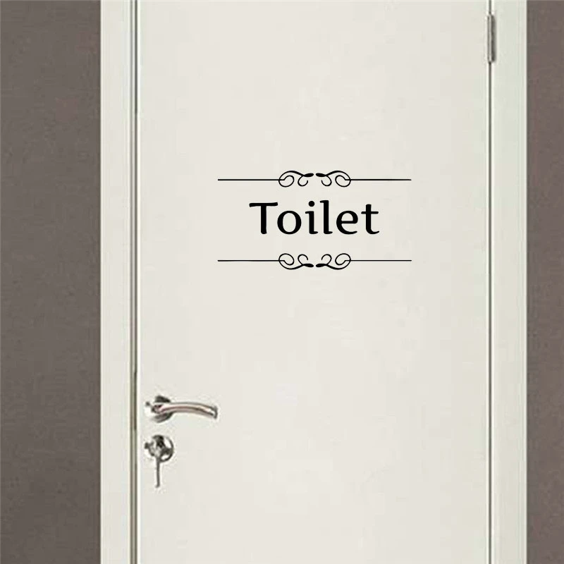 6 Toilet Кухня Ванная комната спальная; игровая офисная знак входа в туалет наклейки на дверь для домашнего декора Diy виниловые наклейки на стены - Цвет: 6 Toilet