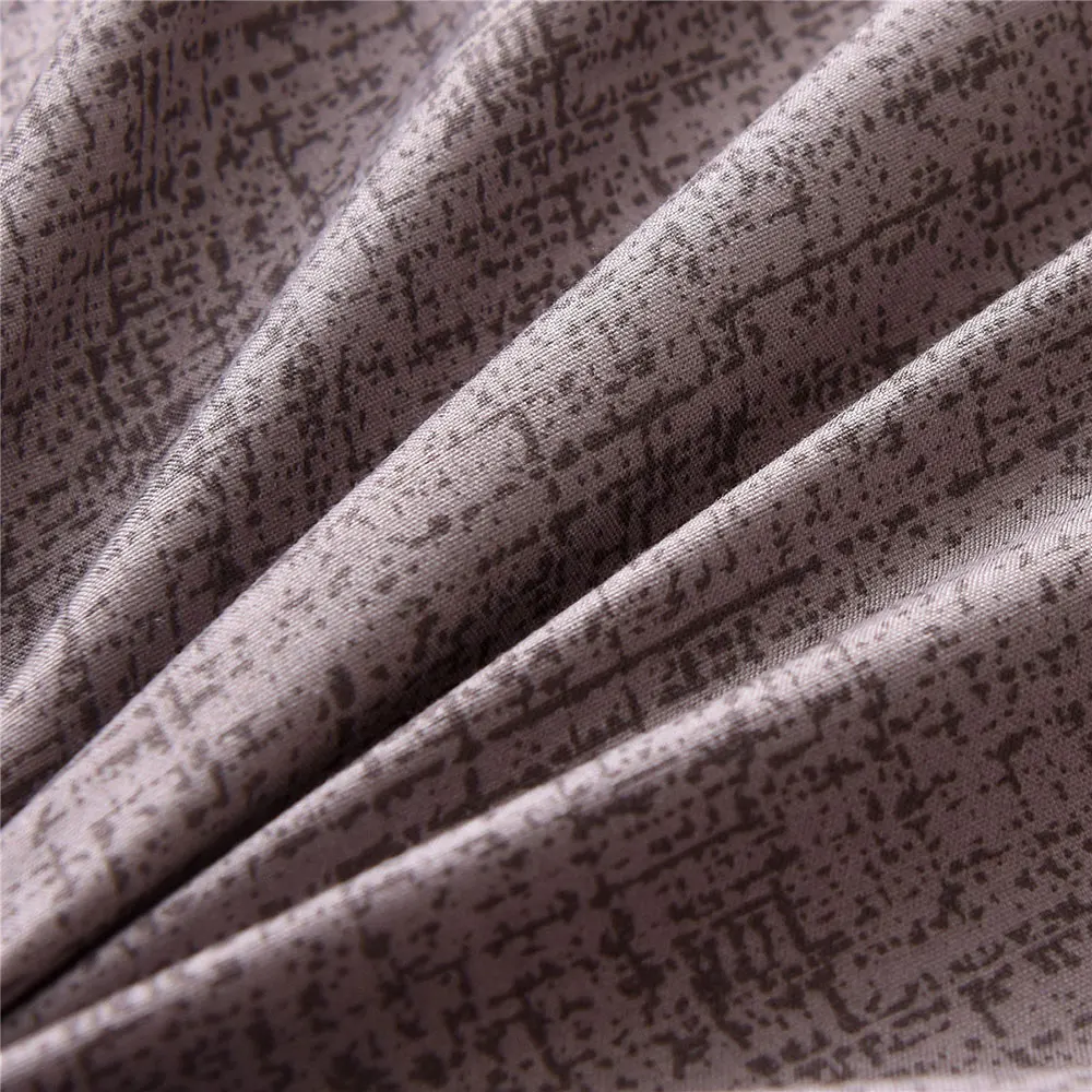 Комплект летнего серого постельного белья пододеяльник в клетку однотонное