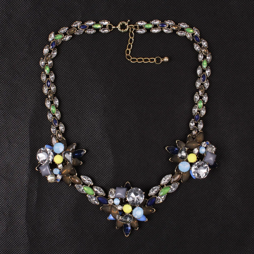 Новая модель модный дизайн Роскошная подвеска массивное хрустальное ожерелье