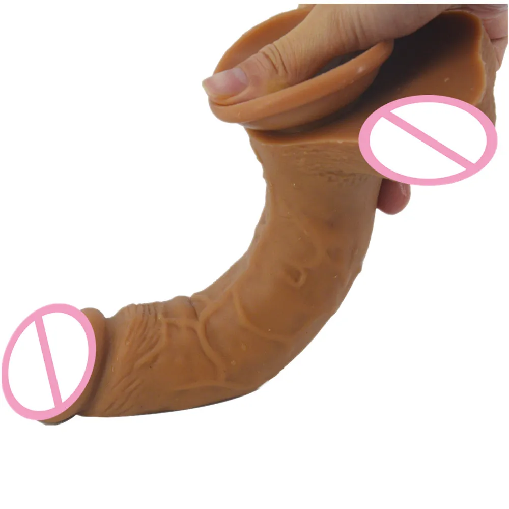 Реалистичный анальный фаллоимитатор мягкий силиконовый большой пенис огромный