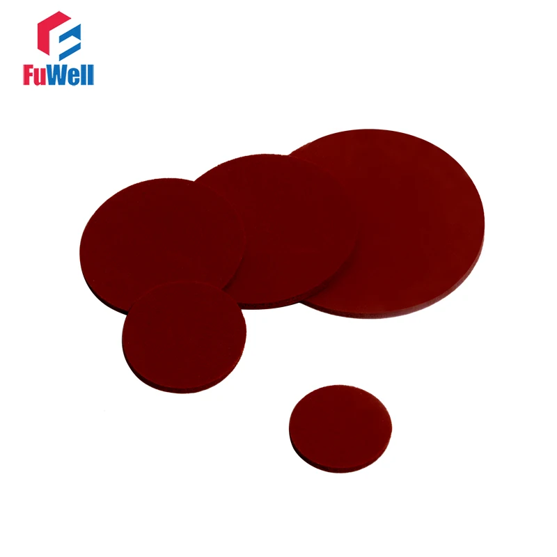 5 шт. красный пены плоская силиконовая прокладка кольцо 1/2/3 мм толщиной 40 ~ 50 OD