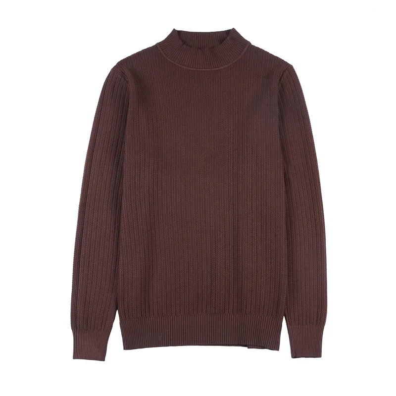 

2021 New style Fashion Male winter keep warm Casual knit sweaters/Men's slim fit High collar Set head sweater Homme knit shirts