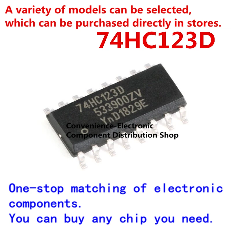 Четырехъядерный чип 10 шт./упак. 74HC123D 2 входа nor gate 74HC123 SMD-чип интеграция с