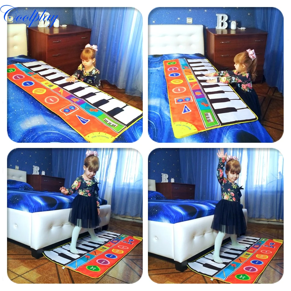

Coolplay 58*24in Musical Mat & Instruments Piano Keyboard Baby Play Mat Rug Intelligence Developing Toys Educational Toy for Kid