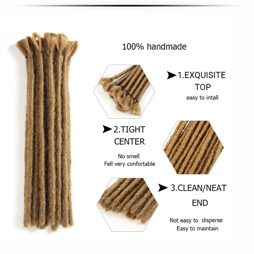 Ручной работы дреды наращивание волос регги хип хоп Стиль искусственные локоны в