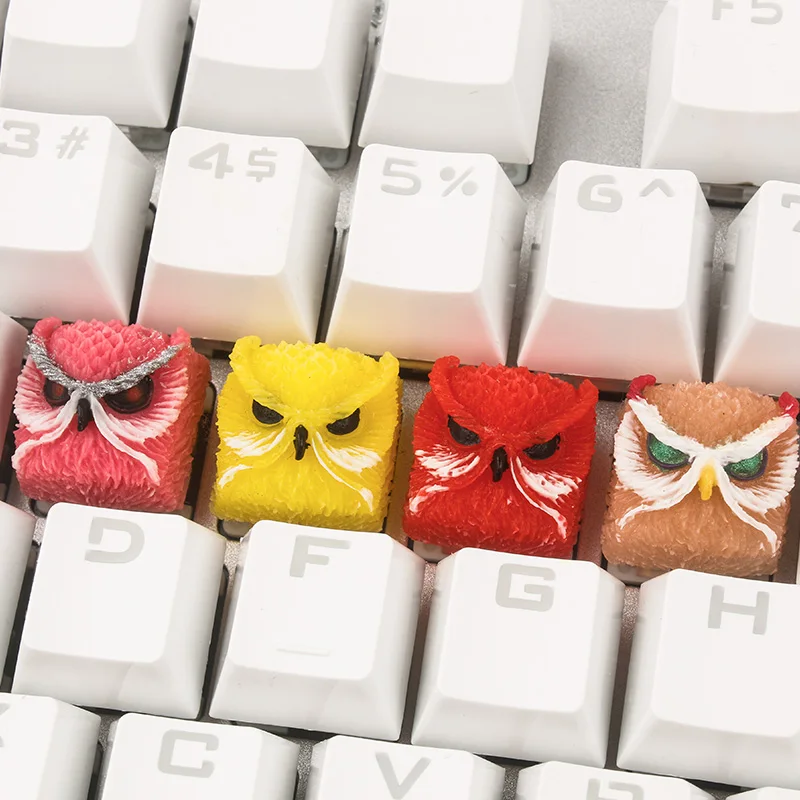

Resin Keycaps For Keyboard Gaming Accessories Keyboard Caps Keyboard Gift 1pcs For Owl Personalized Light Customization