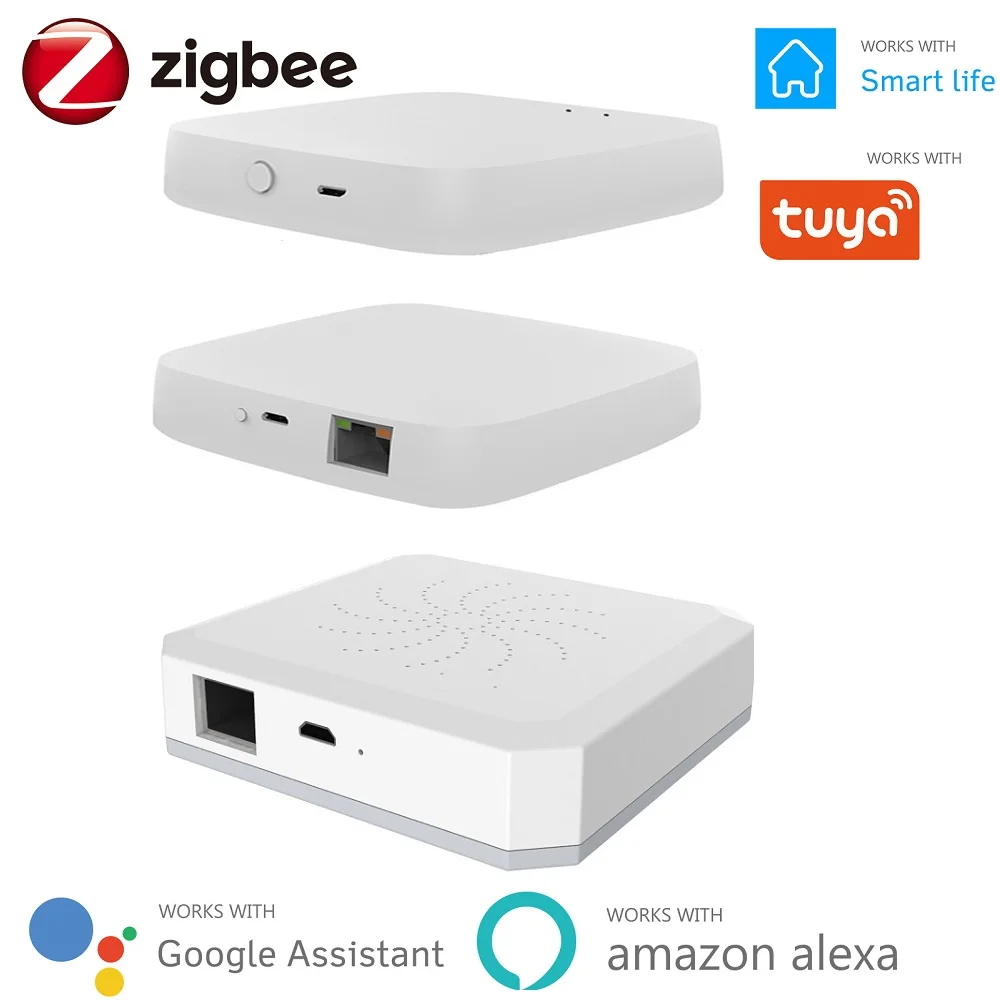 

Tuya ZigBee Smart Gateway Hub Home Automation Wired Wireless Bridge Smart Life APP Remote Controller Work with Alexa Google Home