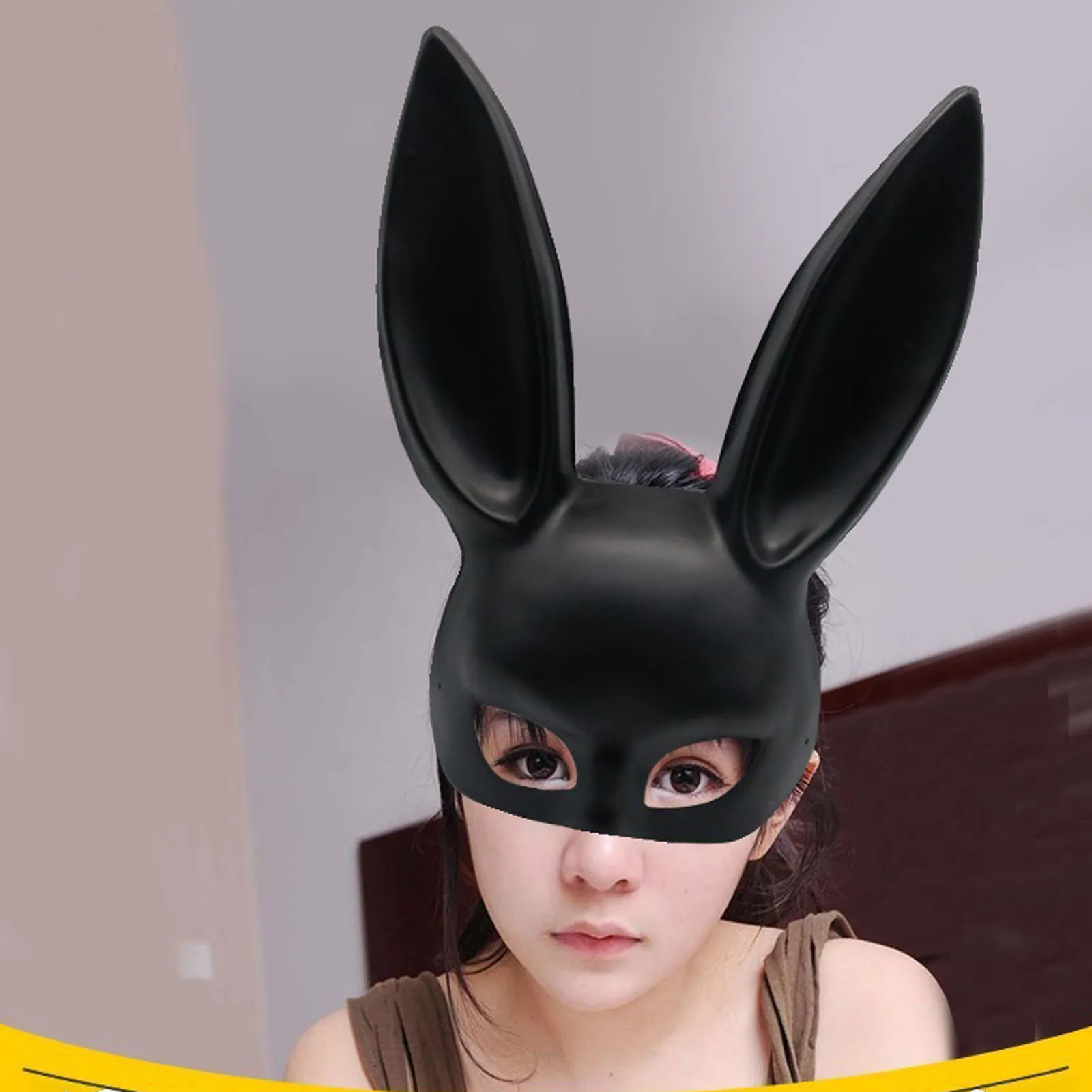 Маска в виде кролика для Хэллоуина Танцевальная женщин сексуальная маска на