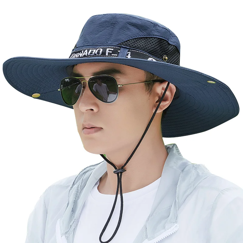 

Sun Hat Men's Summer Fishing Outdoor Cool Sun-Proof Sun Breathable Summer Casual Men's Trendy Summer Bucket Hat