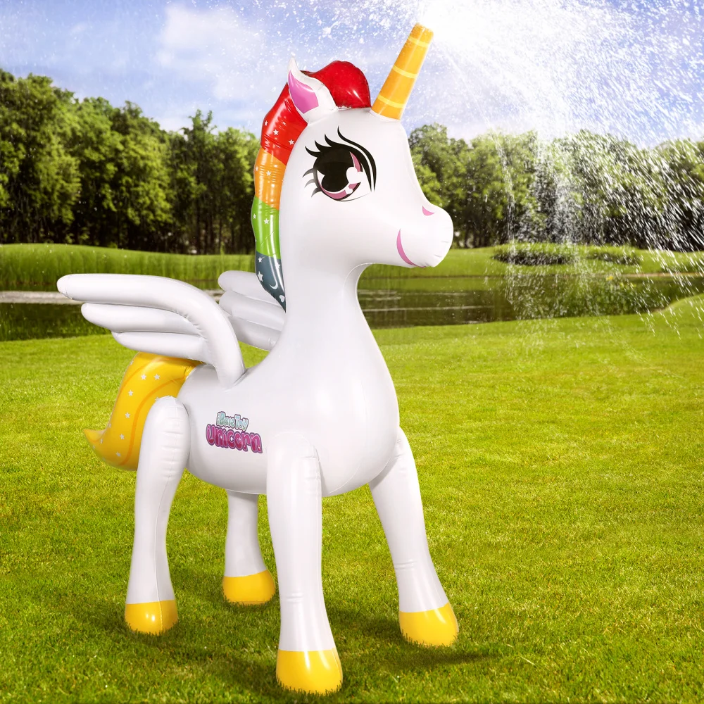 

IBASETOY 150cm PVC Inflatable Sprinkler Water Spraying Splashing Spout Summer Supplies For Swimming Pool Garden Lawn