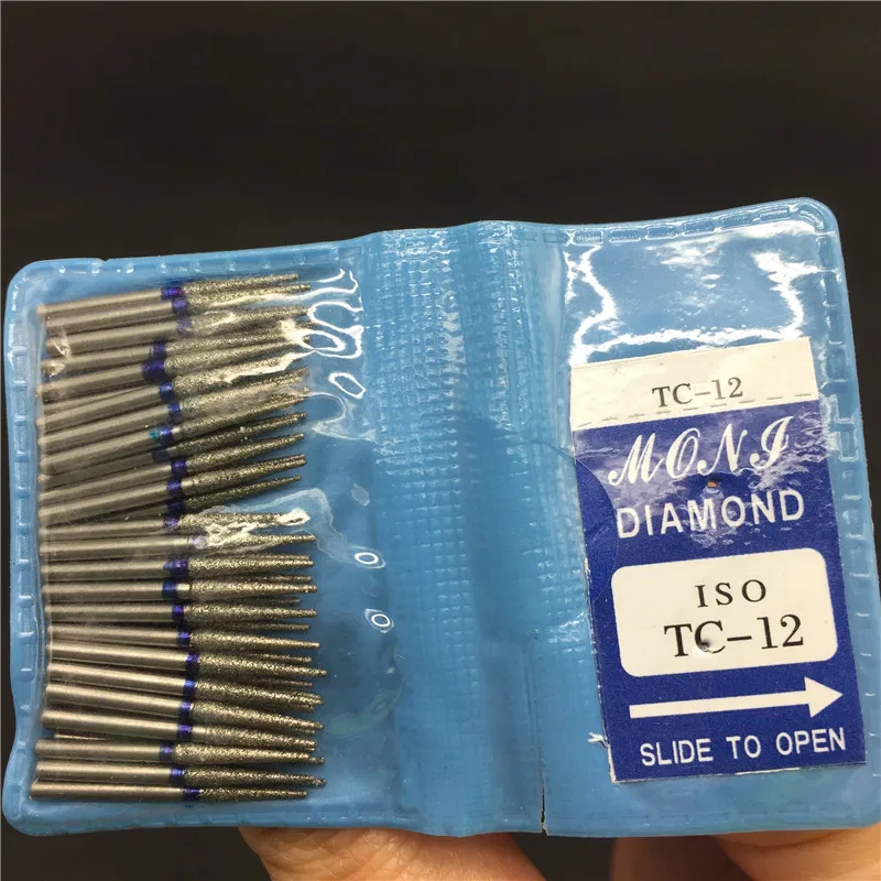 50 шт. стоматологический Алмазный TC 12 FG высокоскоростной Борс для полировки и