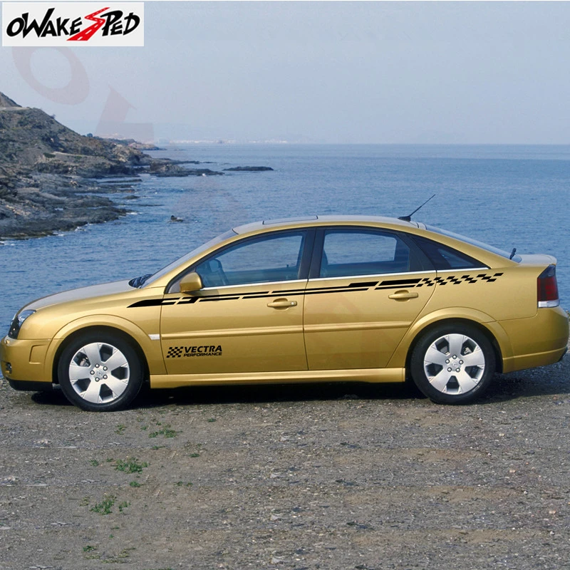 

1set Car Waist Stripes Line Decor Stickers Auto Body Door Vinyl Decals For-Opel Vectra b c Racing Sport Styling Stickers