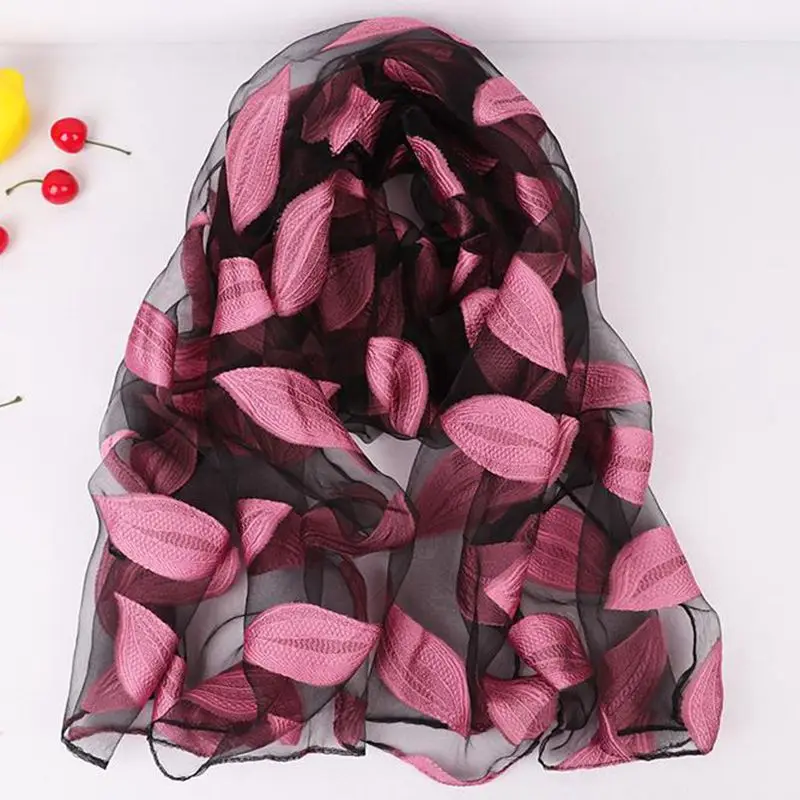 Шарф срезанный цветок шарф из искусственного шелка органза женский четыре