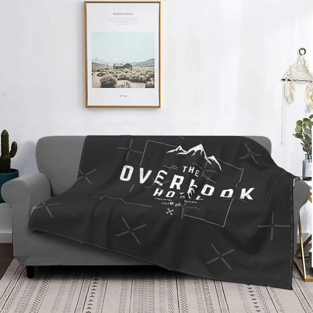 

The Overlook-Manta con capucha para Hotel, colcha a cuadros para cama, cobertor de cama de invierno, 90