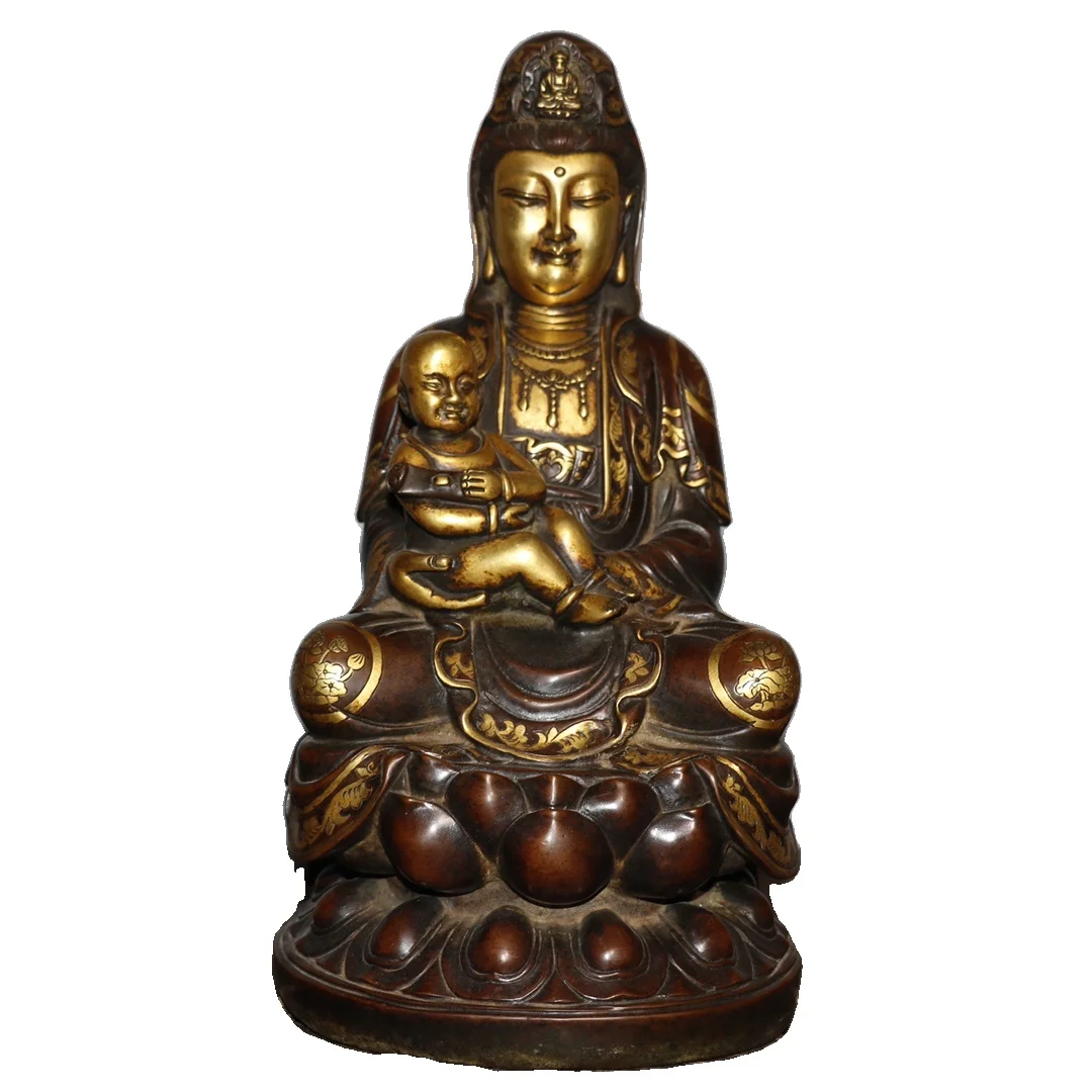 

Коллекция статуй из чистой позолоченной бронзы Laojunlu, тонкая литейная статуя Будды, античная бронза