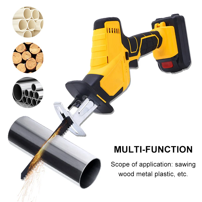 

18V 3000RPM/min Portable Battery Type Cordless Electric Saw Woodworking Cutting Reciprocating Saw Replacement Electric Tool