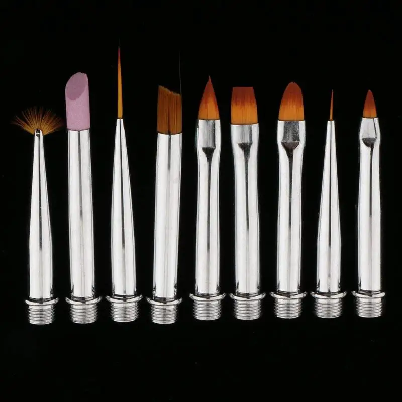 

Nail Design Brush Set 10 pcs Replacement Heads for UV Gel Acrylic Nail Polish Painting Brush Nail Art Brush Nail Art Brush Set -