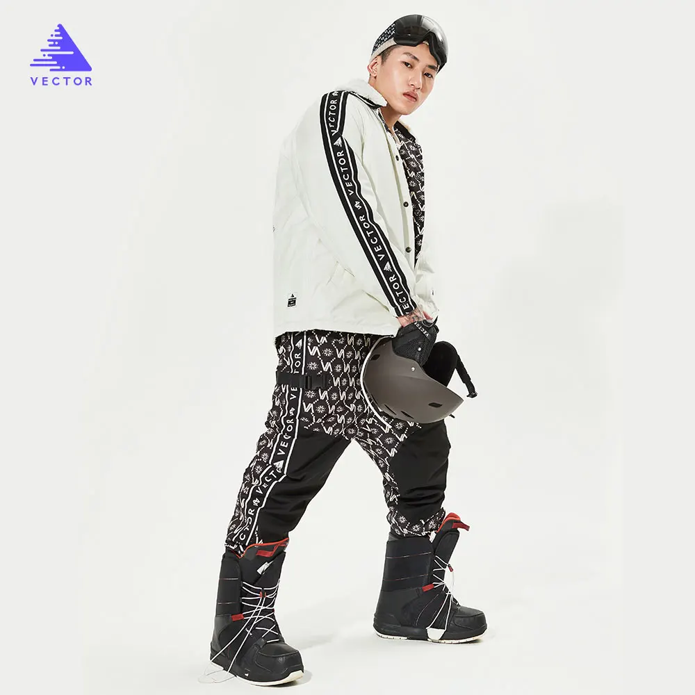 Мужские и женские лыжные штаны VECTOR куртка Двусторонняя зимняя теплая