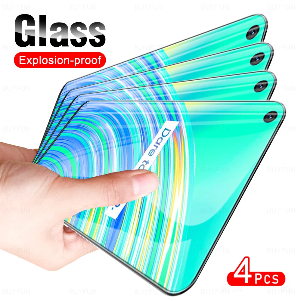 

Защитное стекло с полным покрытием HD для OPPO Realme C17, 2020, 6,5 дюйма, 4 шт.