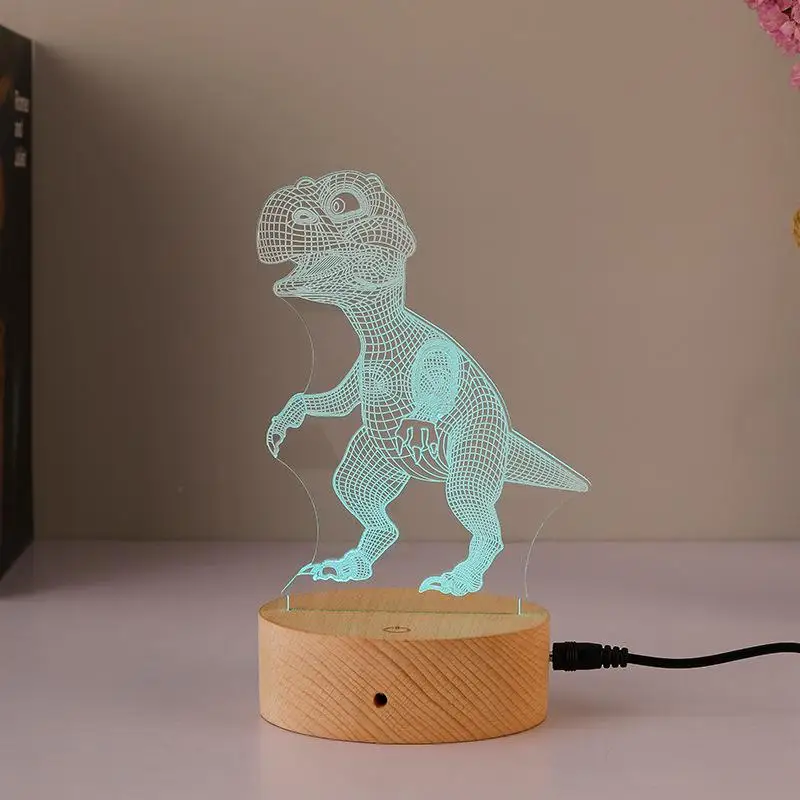 HobbyLane 3W Touch Control Wooden Base for LED 3D Night Light Christmas Decor Modern Acrylic Led Lamp Mounted | Лампы и освещение
