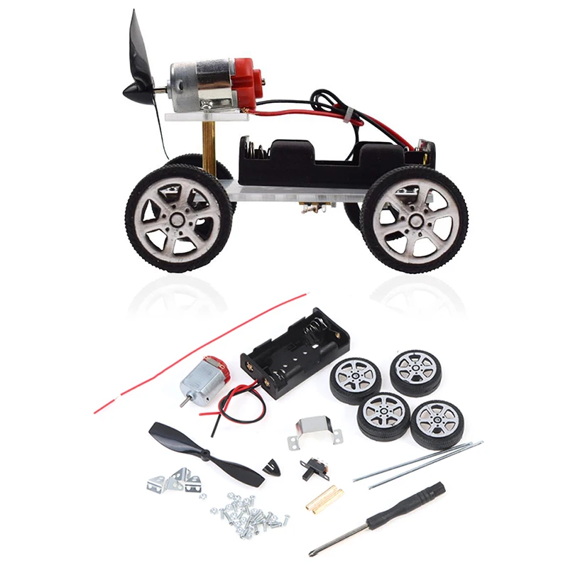 

1 Set Wind Power Car DIY Kit Technology Science Educational Children Toys Science Toys Children's Educational Toys