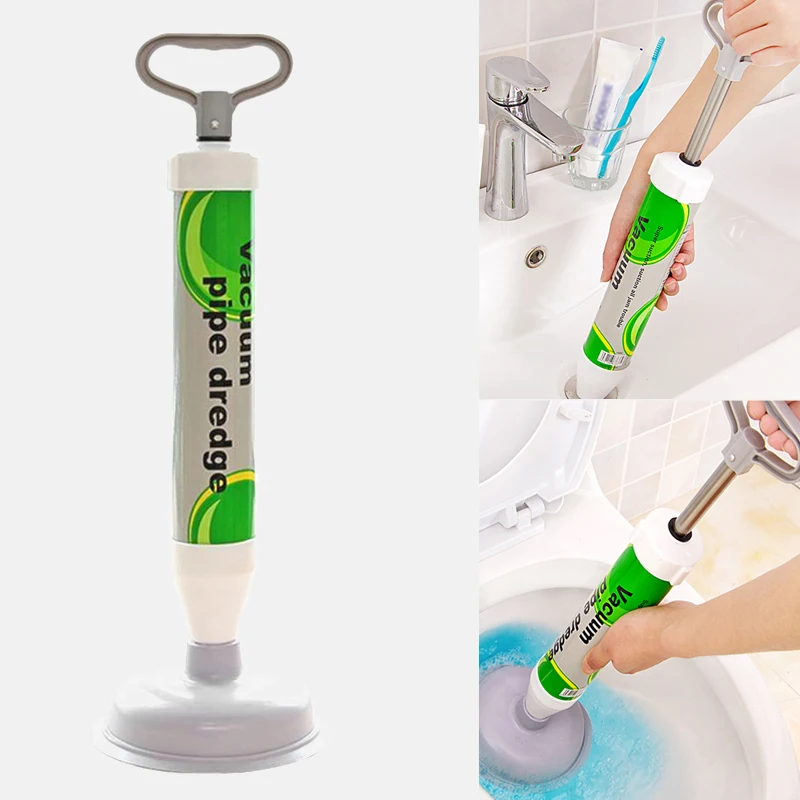 

High-Pressure Bathroom Clog Remover Vacuum Pipe Toilet Air Power Drain Blaster Cleaner Manual Sink Plunger Opener Suction Pump