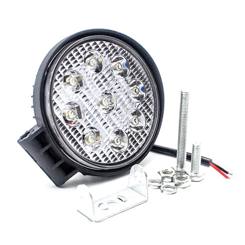 

9LED 27W Work Light 12V Car Spotlight Square Round Truck Off Road Accessories