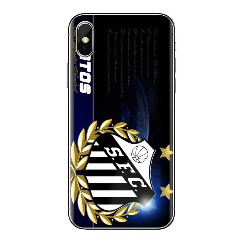 Прозрачные мягкие чехлы с логотипом футбольного клуба Santos FC для Samsung Galaxy A3 A5 A7 A9 A8