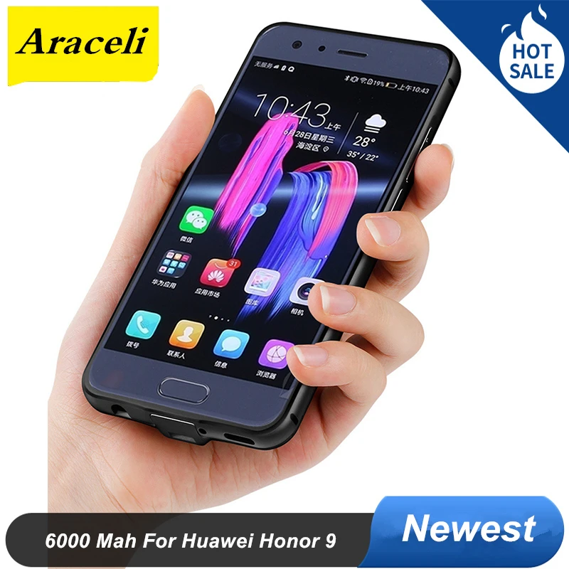 Чехол аккумулятор для huawei honor 9 6000 мАч с металлической рамкой|honor huawei|honor 6honor 6 |