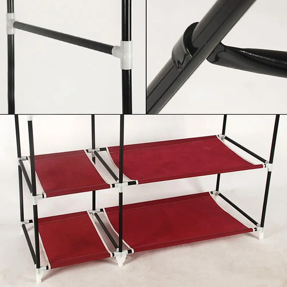 Новое поступление винно красный 175 см портативный шкаф органайзер для хранения