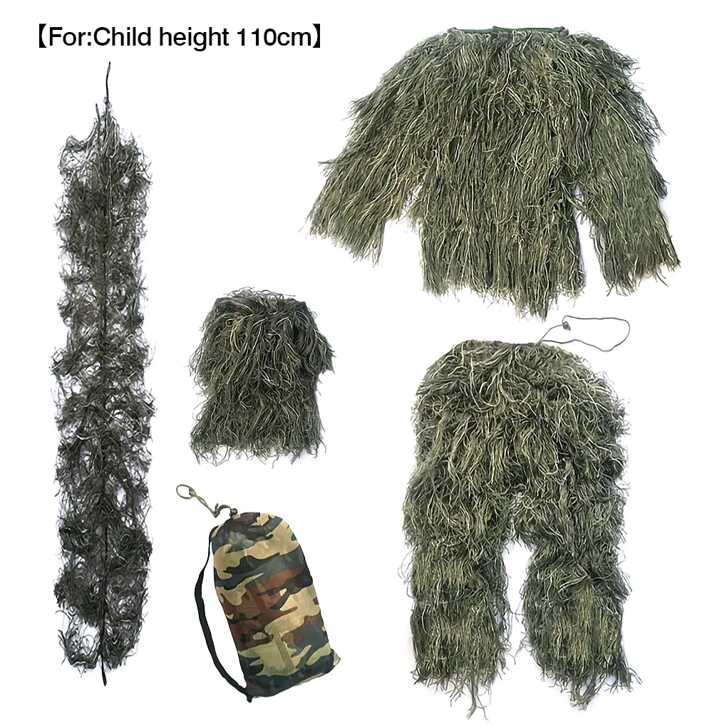 NEW 3D Camouflage Suit Hunting Ghillie Secretive Clothes Invisibility Army Sniper Airsoft Shooting Military Uniform | Спортивная