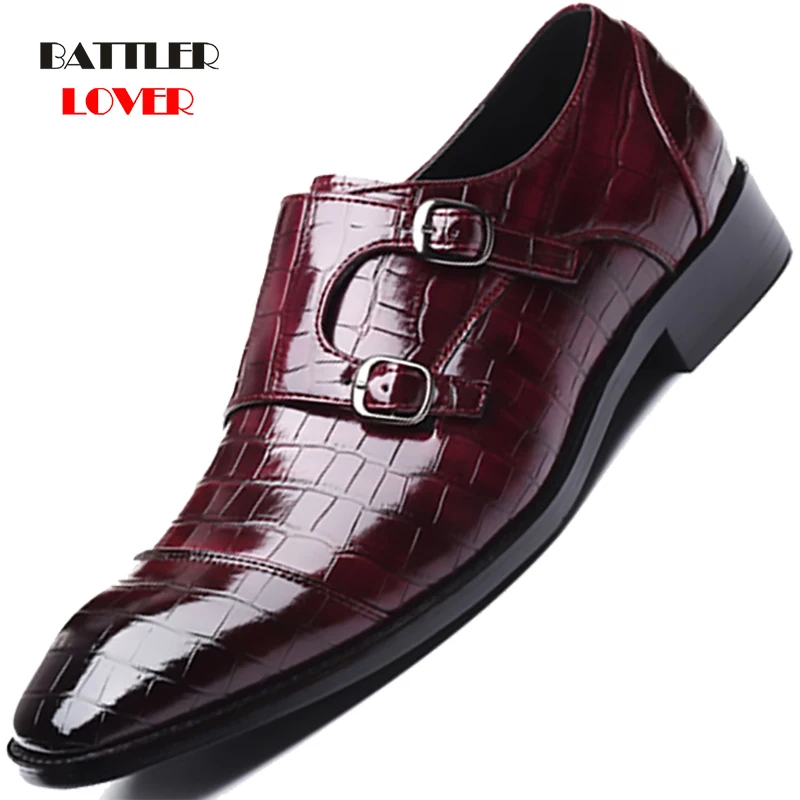 

Fashion Business Dress Men Shoes New Classic Leather Homme Suits Footwear Fashion Slip On Formal Shoes Male Oxfords Size 38-48