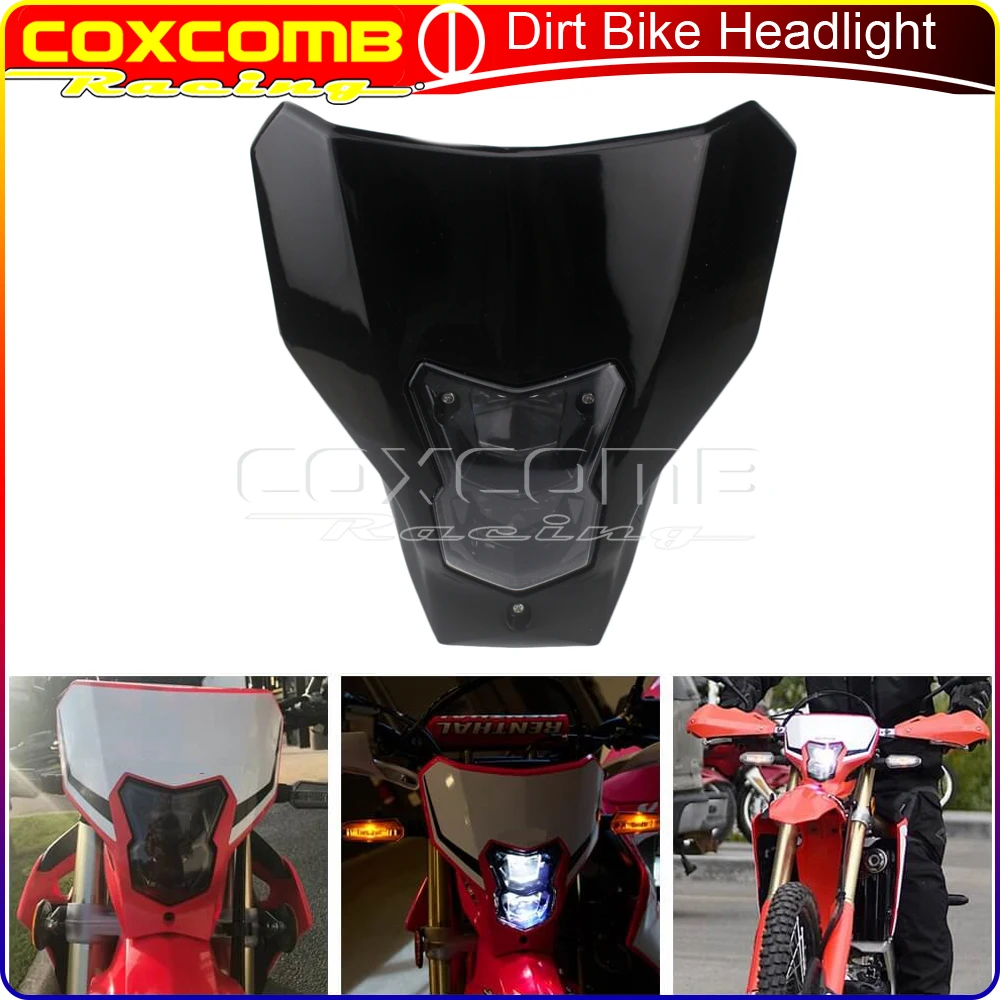 

For Honda XR400 XR650L CRF250 CRF450L CRF450 Enduro Dirt Bike Motorcycle Headlight LED Bulb Hi/Lo Beam Light Off Road Head Lamp