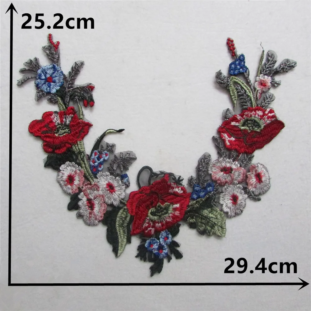 Новое поступление вышивка кружевная ткань аппликация мотив блузка швейная