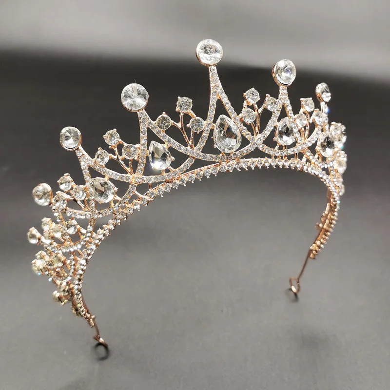 

Crown Ornament Bridal Wedding Accessories Simple Alloy Diamond-Studded Bridal Dress Jewelry BH