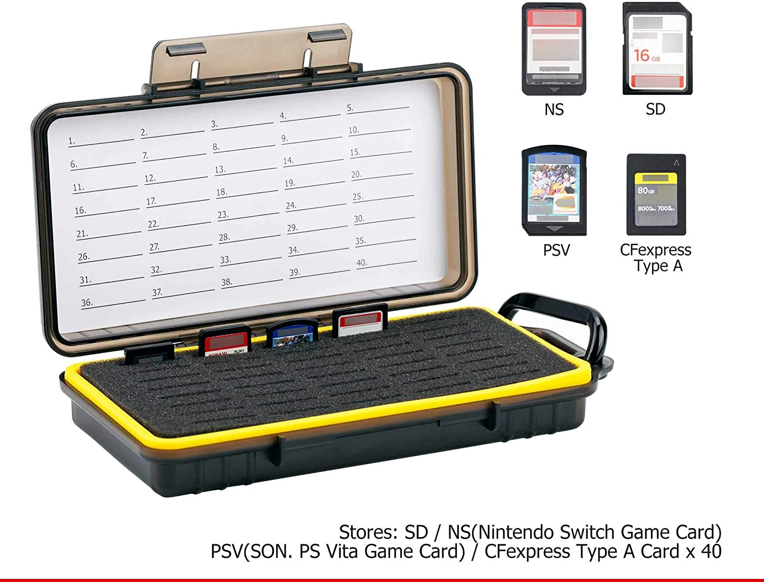 40 слотов памяти для SD SDHC SDXC Cfexpress типа A Sony PSV PS Vita игровых карт Nintendo Switch | Компьютеры