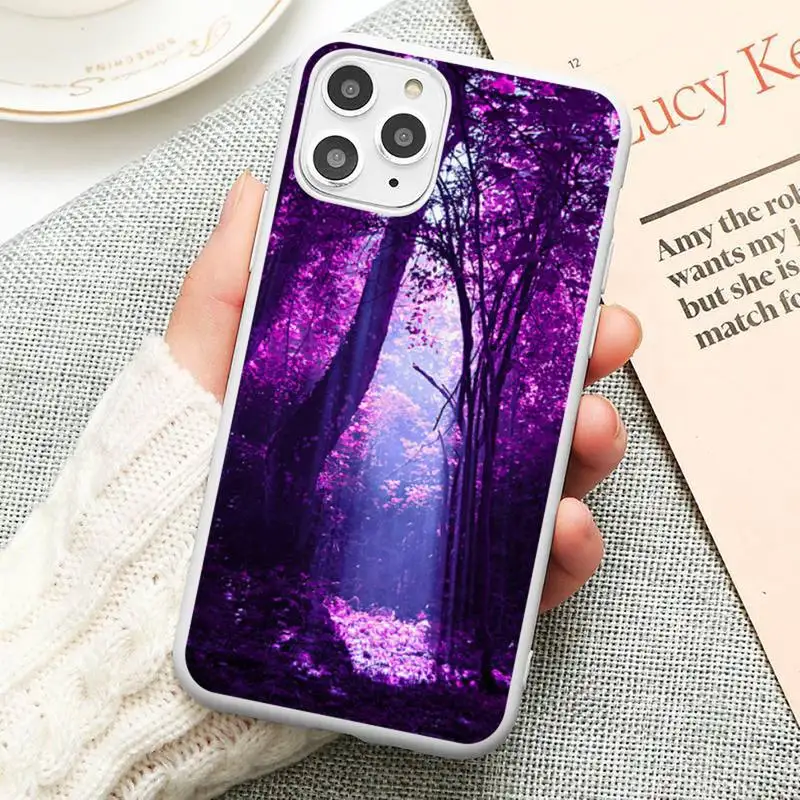 

infinity on purple flower Phone Case Candy Color for iPhone 6 6S 7 8 11 12 XS X SE 2020 XR mini pro Plus MAX funda cover shell