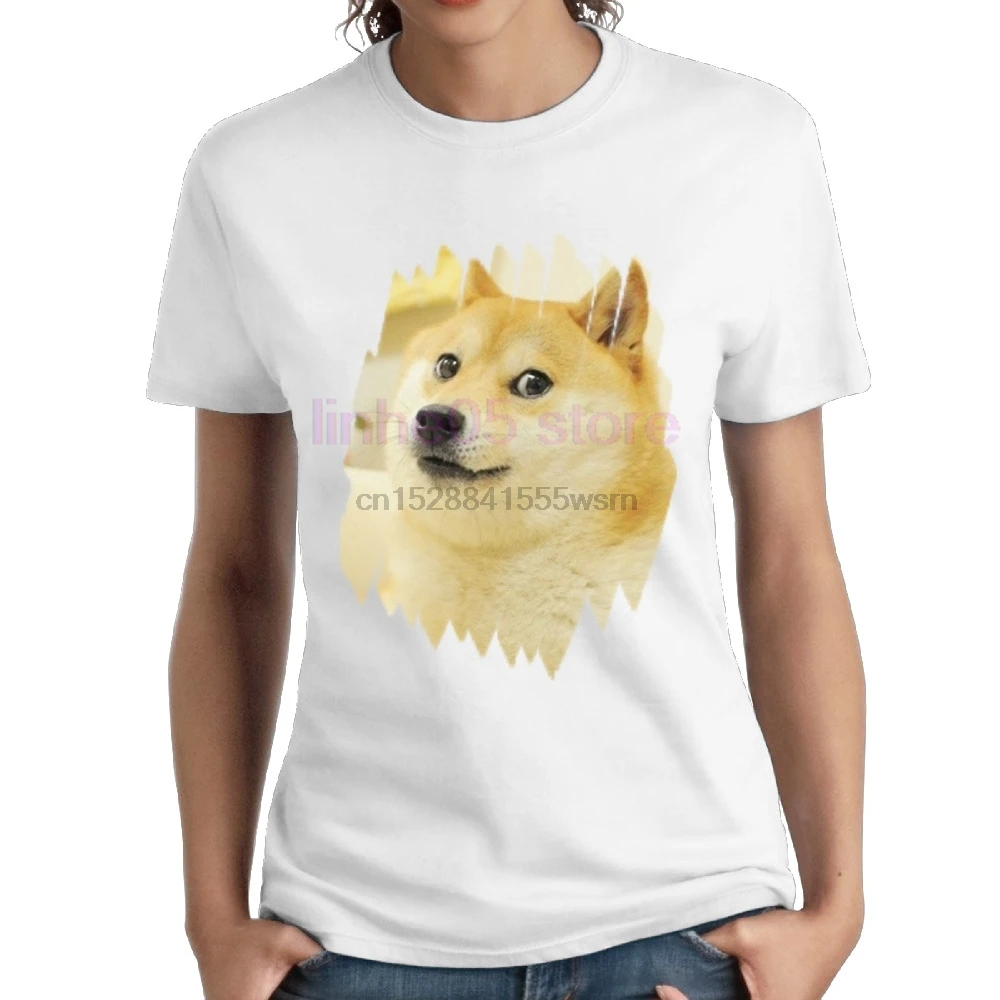 2019 Мужская футболка Doge Dog Cat MEME с круглым вырезом хлопковая модная принтом для