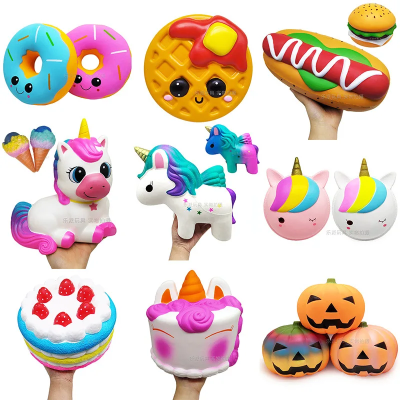 Большой единорог лошадь пончик мороженое Макарон большая мягкость kawaii мягкое