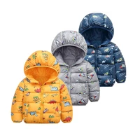 kids hooded jackets boys girls cartoon patern winter 2021 snowsuit outerwear 2021 baby boy zipper cotton jacket for kids coats