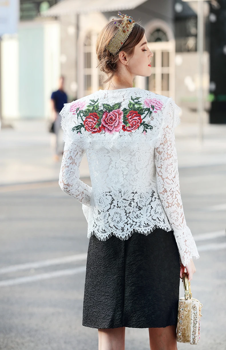Baogarret/2019 Модный летний комплект одежды для подиума женская белая кружевная