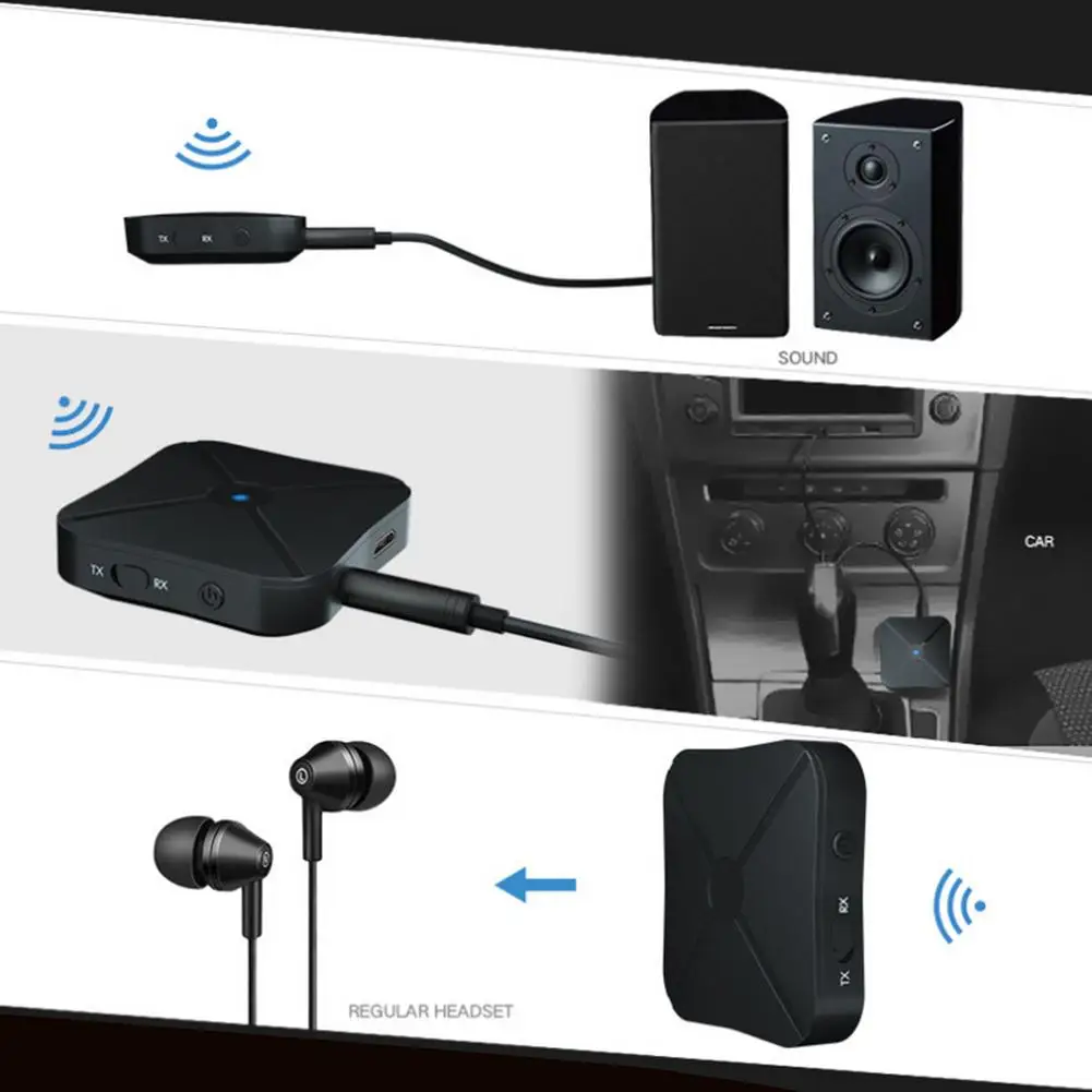 2 в 1 беспроводной Bluetooth аудио приемник KN319 передатчик 3 5 мм AUX разъем RCA USB ключ