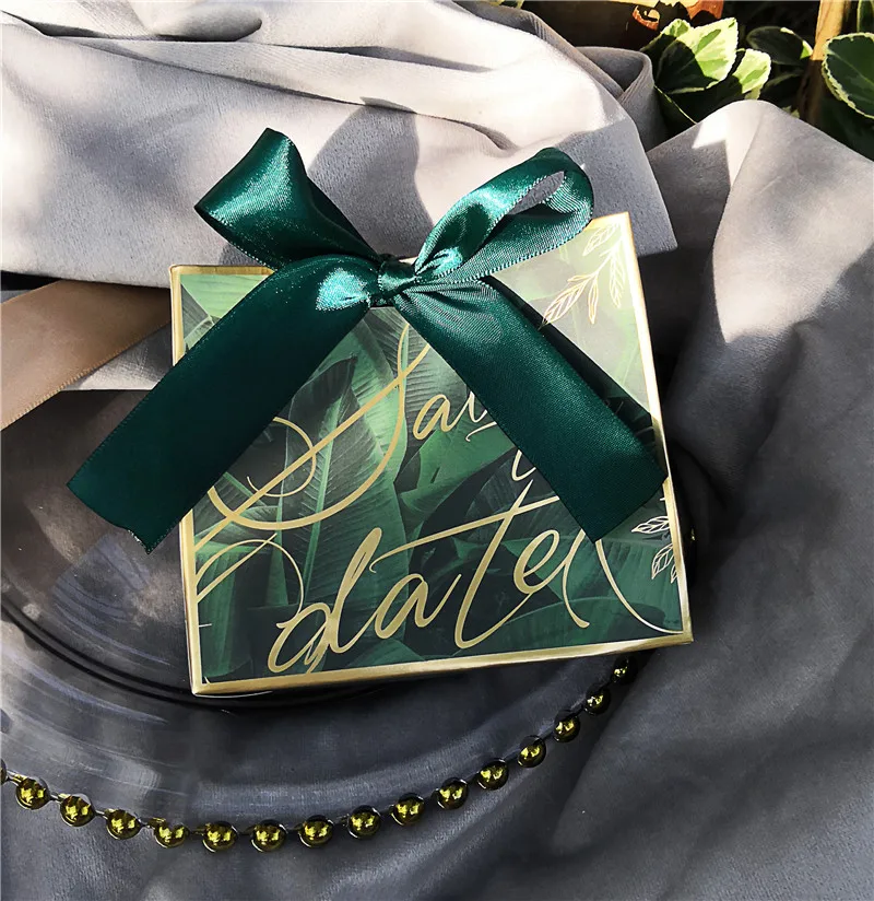 50 шт. мраморные европейские свадебные сувениры Подарочная коробка с лентой