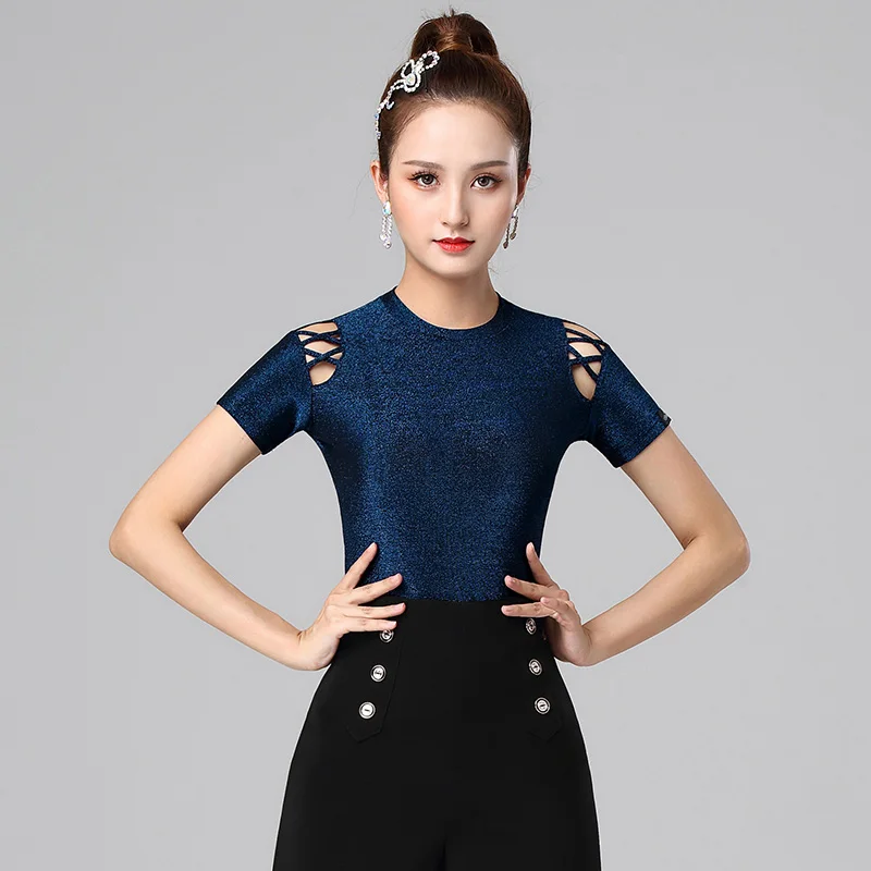 Женский костюм для латинских танцев летний с коротким рукавом